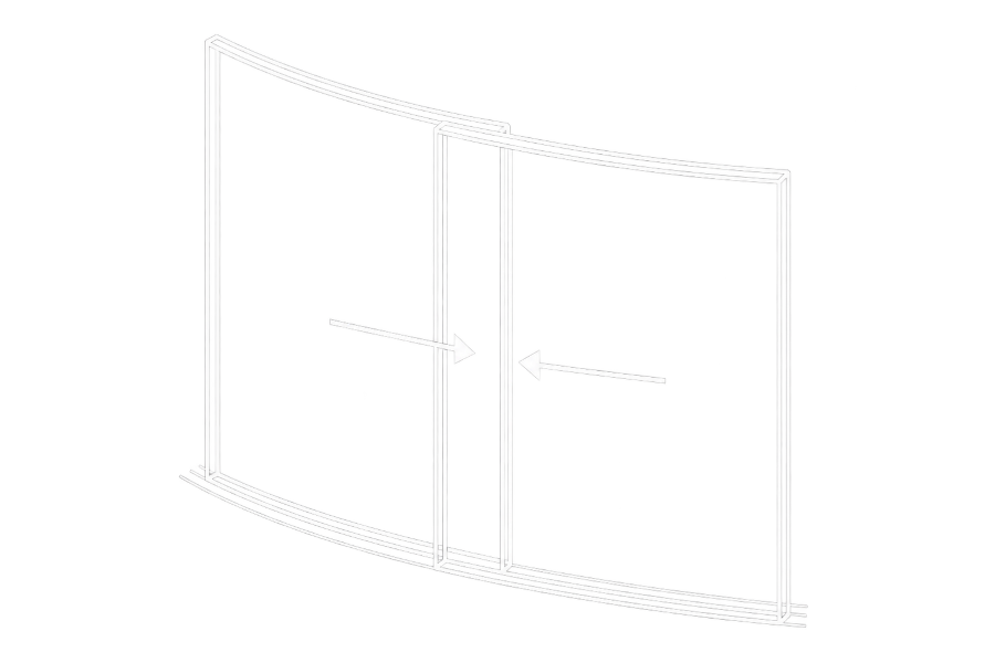 Curved Windows technical drawing