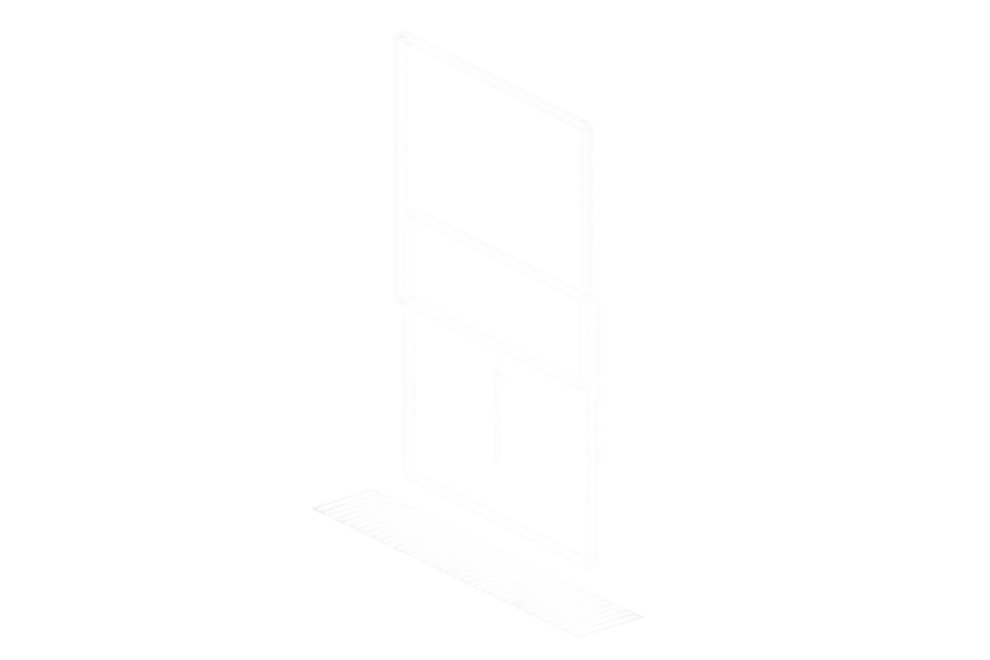 Guillotine Windows technical drawing