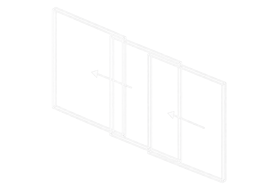 Invisible Frame Windows technical drawing