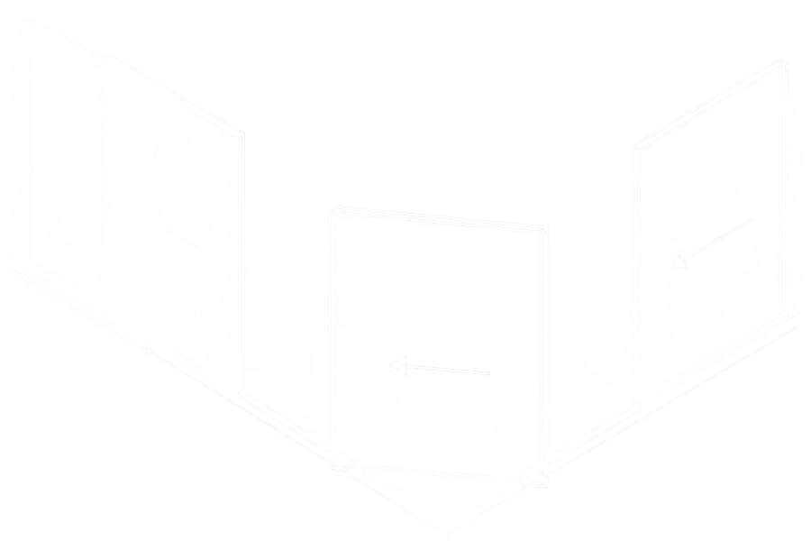 Turnable Corner Windows technical drawing